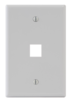 IC107LF1WH 1-Port Single Gang Oversized Faceplate White