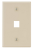 IC107LF1AL 1-Port Single Gang Oversized Faceplate Almond