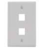 ICC-IC107LF2WH 2-Port Single Gang Oversized Faceplate White