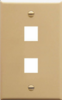 IC107LF2IV 2-Port Single Gang Oversized Faceplate Ivory
