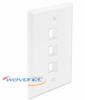 OSWP03WH 3 Ports Oversized Single-Gang Faceplate White