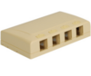 IC108SB4IV  4-Port Elite Surface Mount Box Ivory