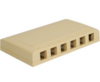 IC108SB6IV 6 Port  Elite Surface Mount Box Ivory