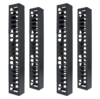 ICCMSC30BK Vertical Plastic Finger Duct for 7' Rack, Side or Center Mount, 4"W x 5"D, Two 7 ft. sets