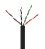 6E04URBK4N CAT 6 600MHz UTP RISER (CMR)  23/4 UNSHIELDED FT4 Cable, Black