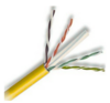 6E04UPYL4N- 600 MHZ Plenum Rated (CMP) Cat 6e Cable, 1000ft Box, Yellow