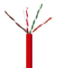 6E04UPSPLSRD4NS CAT 6 550MHz UTP PLENUM (CMP) 23/4 NO SPLINE UNSHIELDED FT6 CABLE, red