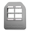 ICC IC108WBDGY Grey Double Gang Fiber Optic Multi Media Outlet