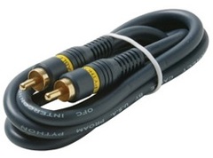 254-135BL: 75 ft Blue 1 RCA to RCA Cable