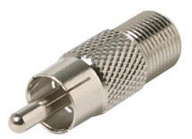 200-110: Coaxial Cable F to RCA Adapter