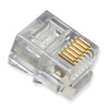 ICC ICMP6P6SRD 6P6C Plug Telephone Modular RJ12 Connectors 100 Pack