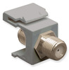 ICC IC107B5FGY Grey Nickel Plated F Connector Keystone Jack