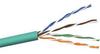 Plenum Rated CMP 24AWG Solid 350 MHz Green Cat5e Cable