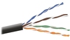 Premium 24 AWG Solid 350 MHz CMR Rated Black Cat5e Cable